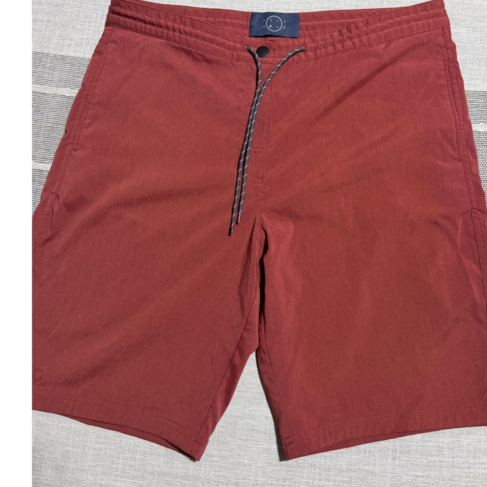 Even‎ Tide Mens Hybrid Board Shorts Rust Red Size 35 Casual Surf Swim